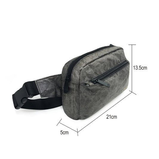 Black color tyvek paper waist bags