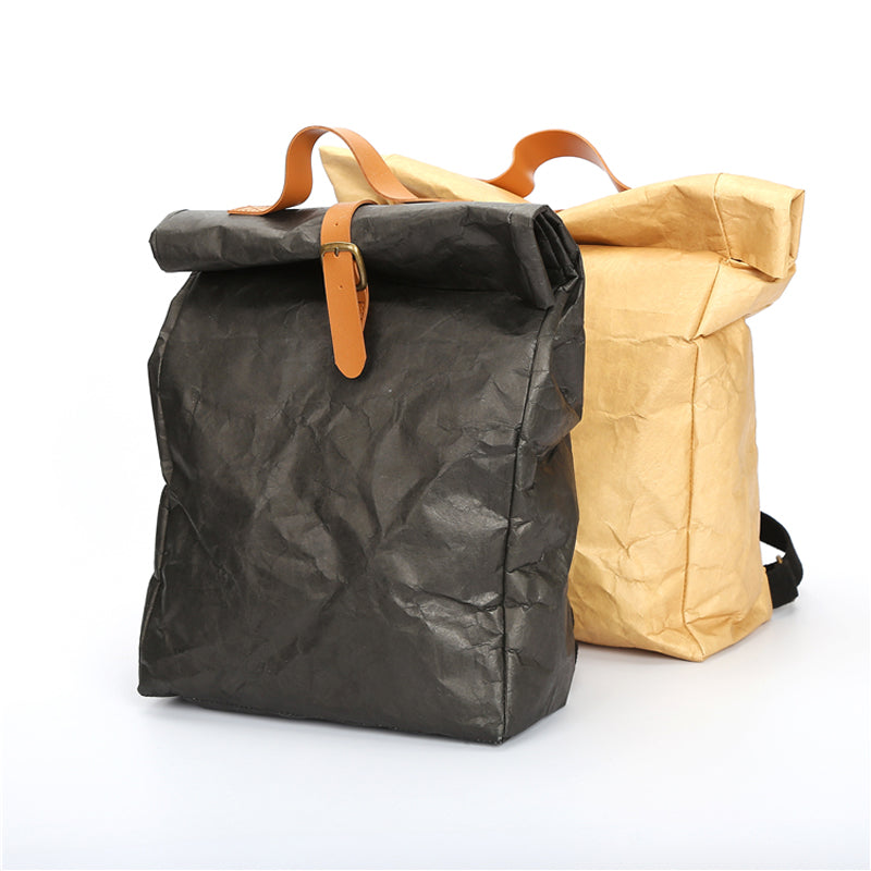 Kraft paper fashion style backpack