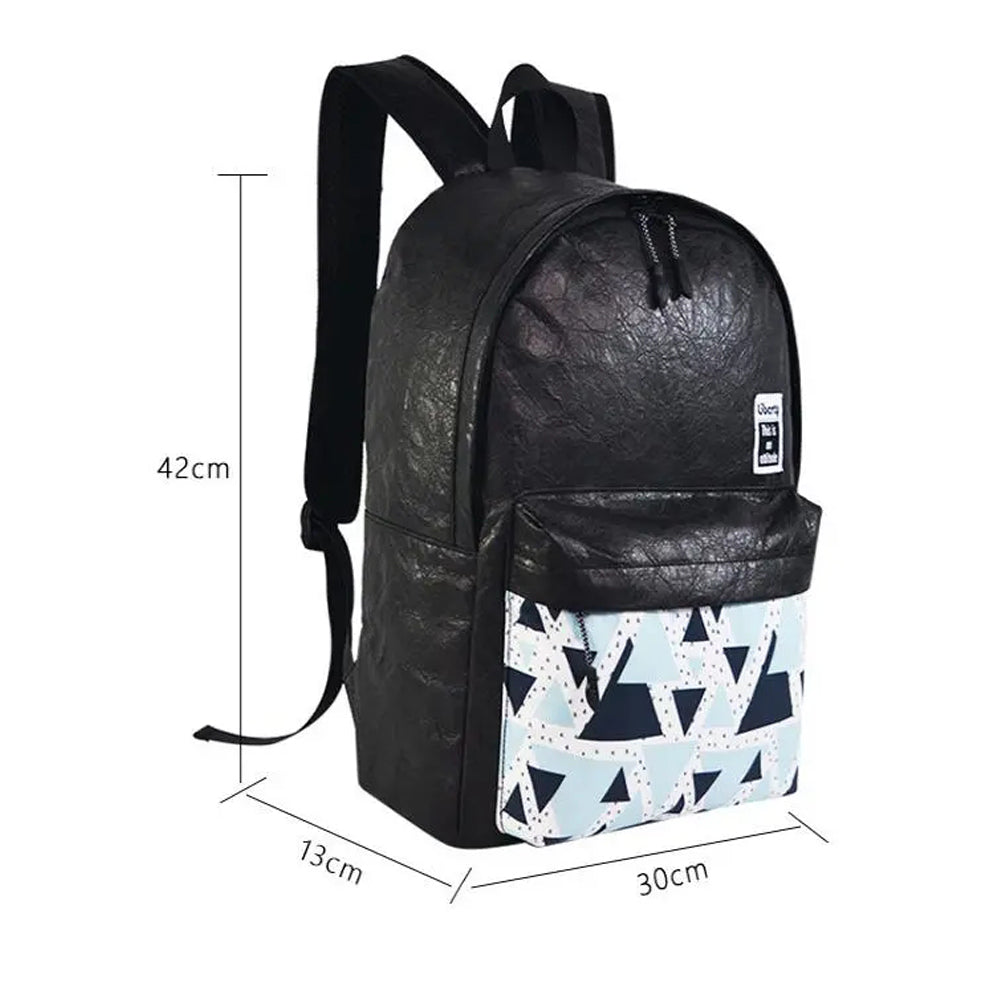 Black color tyvek paper backpack for outdoor