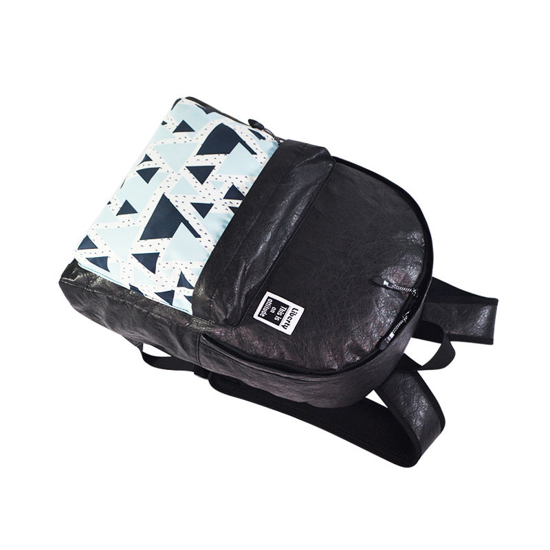 Black color tyvek paper backpack for outdoor