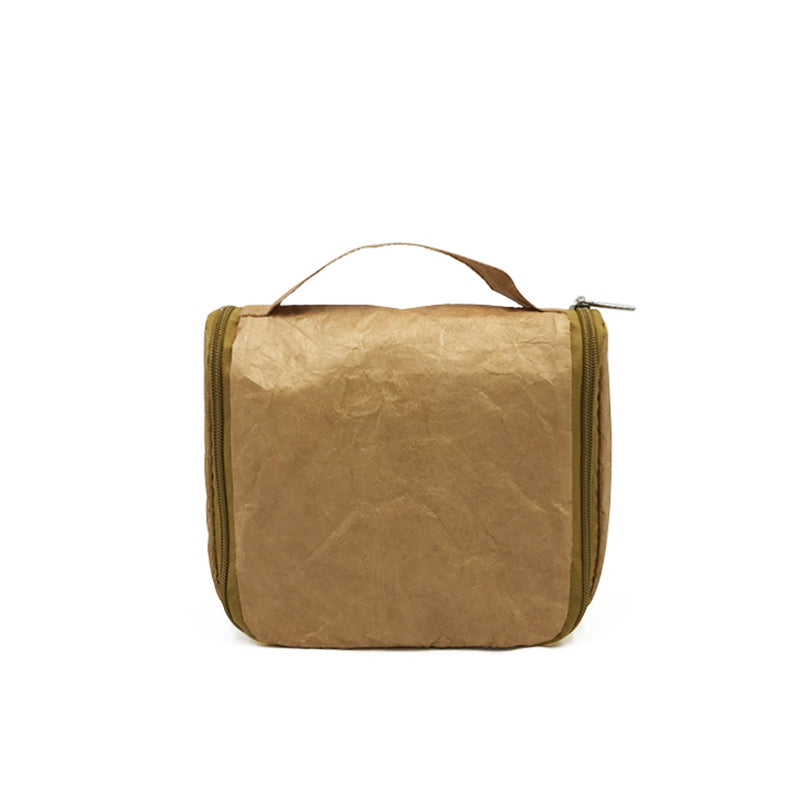 Brown cplor paper travel storage bag toiletry bag