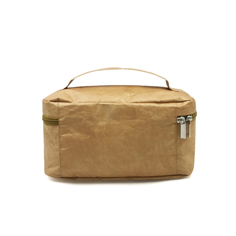 Brown cplor paper travel storage bag toiletry bag