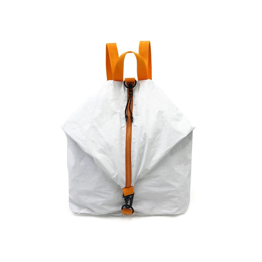 Whie color foldable tyvek paper backpack