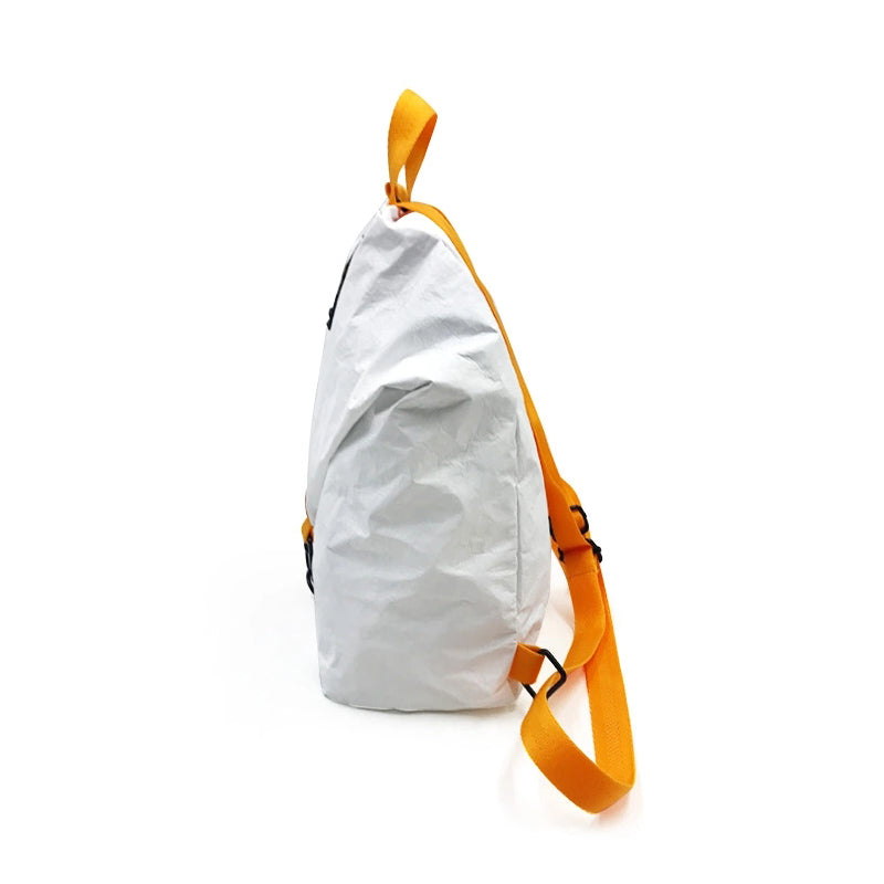 Whie color foldable tyvek paper backpack