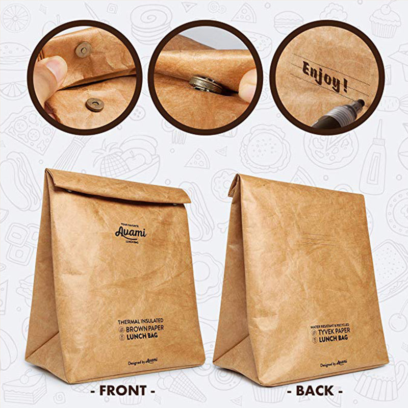 Eco-friendly paper lunch bag