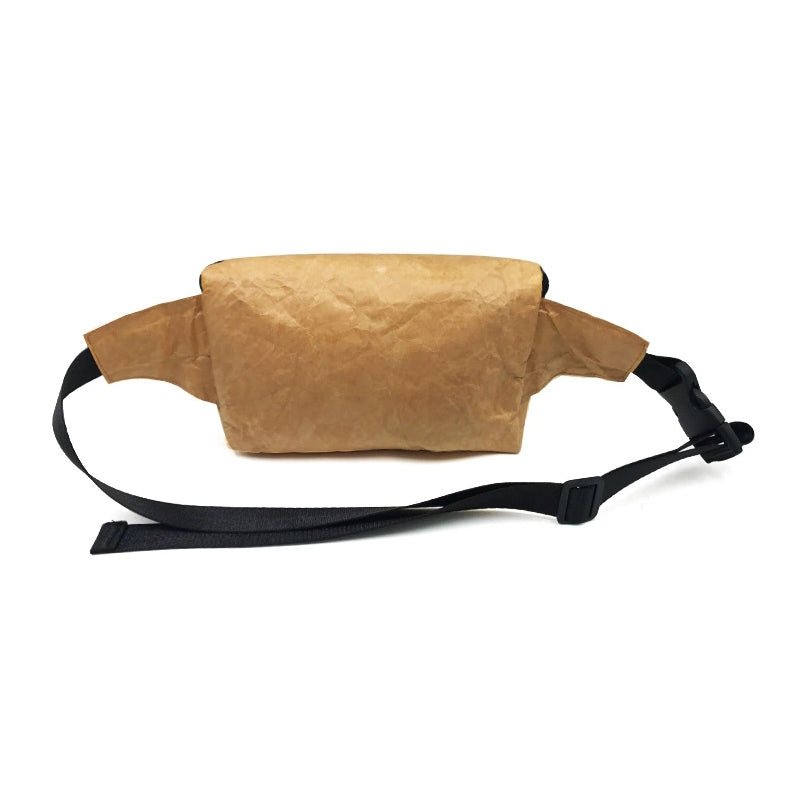 Brown color square design tyvek paper waist bag