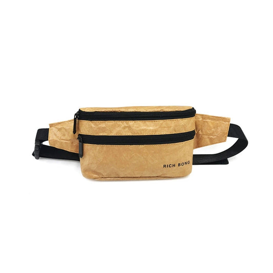 Brown color square design tyvek paper waist bag